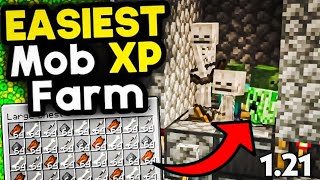 EASIEST Mob XP Farm Minecraft Bedrock 121 [upl. by Verdi]