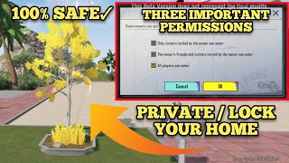 How to privateLock our home in Pubg mobile ✓  How to lock  private our home tree in Pubg mobile ✓ [upl. by Anahsirk]