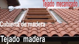 Tejado de madera🏡Cubierta de madera🏡Estructura de madera laminada para tejadoTejado mecanizado [upl. by Aracot870]