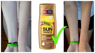 Review dm SunDance Selbstbräunigungsmilch  Self tanner [upl. by Shultz923]