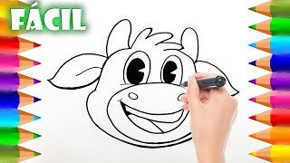 Cómo dibujar la Cara de la Vaca Lola de Toycantando FÁCIL  Dibujos para niños [upl. by Avilys]