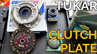 Cara Turun Gearbox Tukar Clutch Plate amp Flywheel Oil Seal [upl. by Elletnohs]