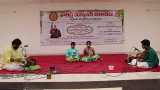 Laasya sree Sreevardhan vocal Haridra music Academy 2nd anniversary [upl. by Neenej]