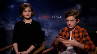 A Quiet Place Interview Millicent Simmonds and Noah Jupe [upl. by Darlene613]