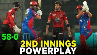 PSL 9  2nd Innings Powerplay  Karachi Kings vs Lahore Qalandars  Match 26  M2A1A [upl. by Sidnal]