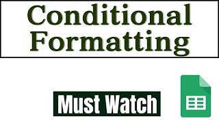 Conditional formatting in google sheets [upl. by Aliek]