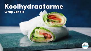 Koolhydraatarme wrap van sla  Leuk amp snel  Allerhande [upl. by Chessa493]