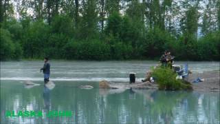 Alaska Eklutna Tailrace Salmon Fishing [upl. by Lalaj316]