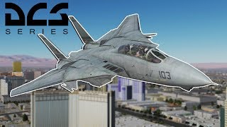 NOOB CRASHES F14 OVER LAS VEGAS IN VR  DCS VR Gameplay  HTC Vive VR [upl. by Fortunia777]