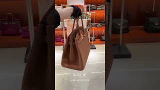 Unbox Hermes Birkin 35 Togo Gold GHW [upl. by Esojnauj]