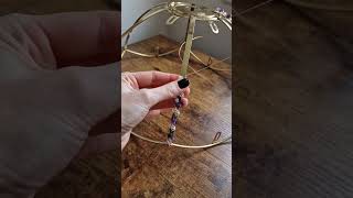 Making a suncatcher from an old lampshade suncatcher lampshade crystals diycrafts [upl. by Raul]