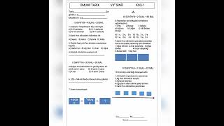 7 Cİ SİNİF ÜMUMİ TARİX KSQ 1 CAVABLARI [upl. by Notled]