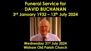 Wishaw Old Parish Church Funeral service for David Buchanan 31st July 2024 [upl. by Walling308]