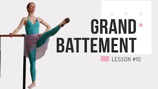 How to Do a Grand Battement in Ballet Practice for Adult Beginners  EP 10 [upl. by Aicinoid]