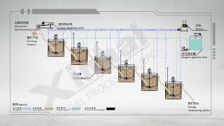 Leaching tank flow process CIP CIL [upl. by Pitarys298]