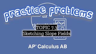 AP Calculus AB TOPIC 73 Sketching Slope Fields [upl. by Aneek]