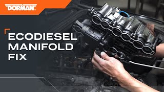 Intake manifold repair for RAMJeep EcoDiesels  Dorman OE FIX 615311 [upl. by Elonore]