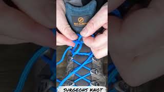 The Surgeons Knot  How to Lace a Hiking Boot For Better Fit shorts [upl. by Senskell]