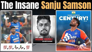 Sanju Samson The Century Machine 100100 0 0100  Tilak Verma joins Sanju in Elite list INDvsSA [upl. by Laikeze]