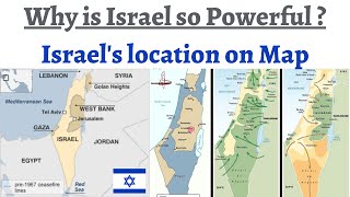 Understanding land borderhistory of Israel through Maps  Gaza Strip Golan Heights West Bank etc [upl. by Christianson]