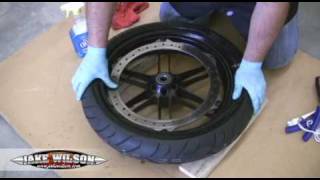 Tubeless Motorcycle Tire Change Tire Changing [upl. by Sweatt]