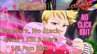 Rank 1 Lancelot 1 Shot PvP Elite 7DS Grand Cross [upl. by Aig]