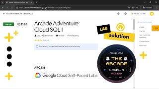 Arcade Adventure Cloud SQL I SOLUTION  Qwiklabs  Arcade [upl. by Budwig]