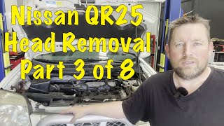 Nissan XTrail Head Gasket Replacement  Removal Part 3 of 8 QR25 [upl. by Eilak477]