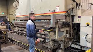 2010 ACCURPRESS 760016 CNC Hydraulic Press Brake 600 TON x 16FT Capacity [upl. by Einnad417]