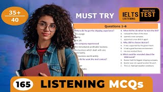 40 MCQ  Listening MCQs Practice Test to Score 9 Band  IELS listening MCQ practice with answers [upl. by Lyman]