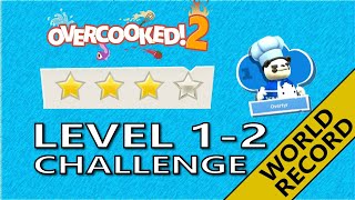 Overcooked 2 Level 12 NO PRECUT 4Stars  1 Player  Score2044 [upl. by Helali]