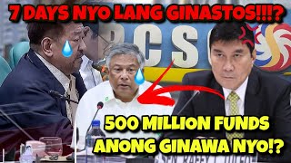 500 MILLION FUND GINASTOS NYO 7 DAYS LANG TULFO NAGALIT NANAMAN [upl. by Alissa]