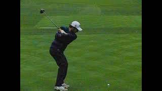 Alexander Levy  Driver golf swing downtheline view British Masters Woburn 2015 [upl. by Vig]