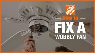 How to Fix a Wobbly Ceiling Fan  Lighting and Ceiling Fans  The Home Depot [upl. by Cung955]