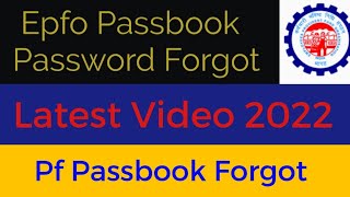 How to reset pf passbook password  How to reset EPF passbook password 2022 [upl. by Odine]