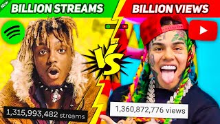 Rap Songs with a BILLION STREAMS vs Rap Songs with a BILLION VIEWS [upl. by Yraillih]