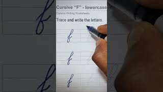 Trace and write the letter Lowercase F [upl. by Asiulairam]