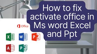 How to fix office product activation failed in MS word excel and power point [upl. by Massiw]