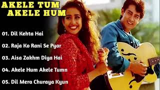 💞Akele Hum Akele Tum Movie All Songs Aamir Khan amp Manisha Koirala musical world 💞 [upl. by Dihsar]