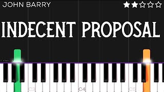 John Barry  Indecent Proposal Final Scene  EASY Piano Tutorial [upl. by Cir]