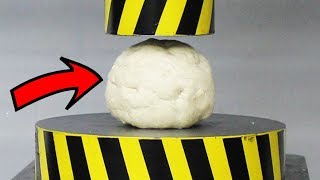 EXPERIMENT HYDRAULIC PRESS 100 TON vs 500 Orbit Chewing Gum [upl. by Aikyt]