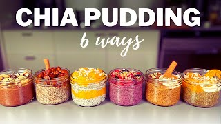 CHIA PUDDING » 6 Flavours for Easy Healthy Breakfast Snacks  SpringSummer Meal Prep [upl. by Jeniffer809]