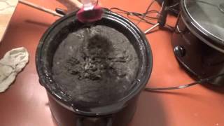 Rebatching Crockpot HP Soap into Activated Charcoal Soap [upl. by Ahcatan942]