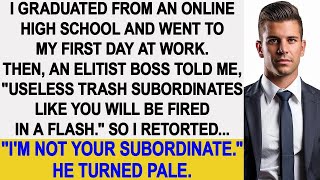 I was told Youre a trash subordinate by an elitist boss When I retorted and he turned pal [upl. by Sidonius774]