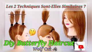 DIY Butterfly Haircut Medium Length corte de mariposa hazlo Coupe papillon 🦋 [upl. by Stefa]