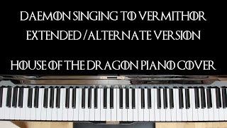 Daemon singing to Vermithor EXTENDED House of the Dragon piano cover sheet music in description [upl. by Orelu]