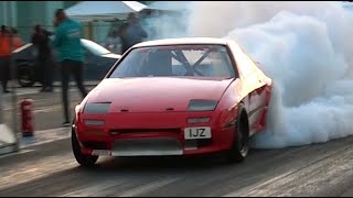 Kervin 1JZ RX7  Allout Callout Christmas Drags 2024 [upl. by Eastlake]