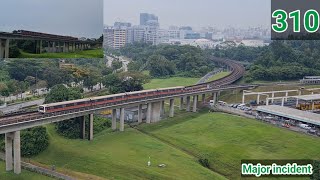 Derailed Train SMRT TRAINS Stalled outside UPD — C151 065066 [upl. by Yecats]