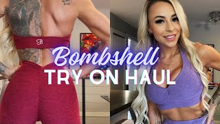 Bombshell Sportswear Try on Haul Black Friday unsponsored  V Back Leggings [upl. by Pallaton]