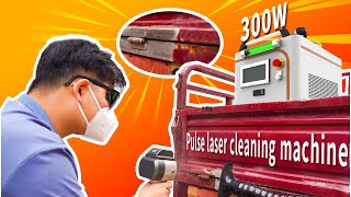 New auto restoration shop tool 300w pulse laser cleaning machine clean paint rust like magic [upl. by Nitsyrk]